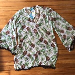 Letarte Sheer Pineapple Coverup